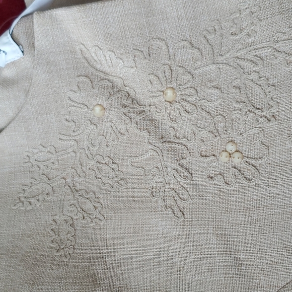 Alfred Dunner Womens La Dolce Suit Jacket - Almond Beige Size 14 16 NWT - Picture 4 of 4